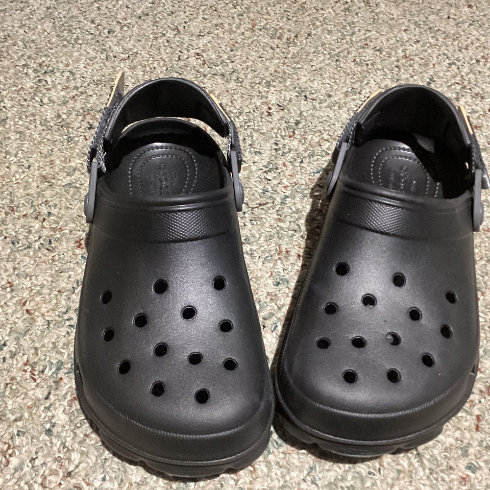 Black Crocs, Ladies size 8, Mens size 6. Great condition. Never worn.